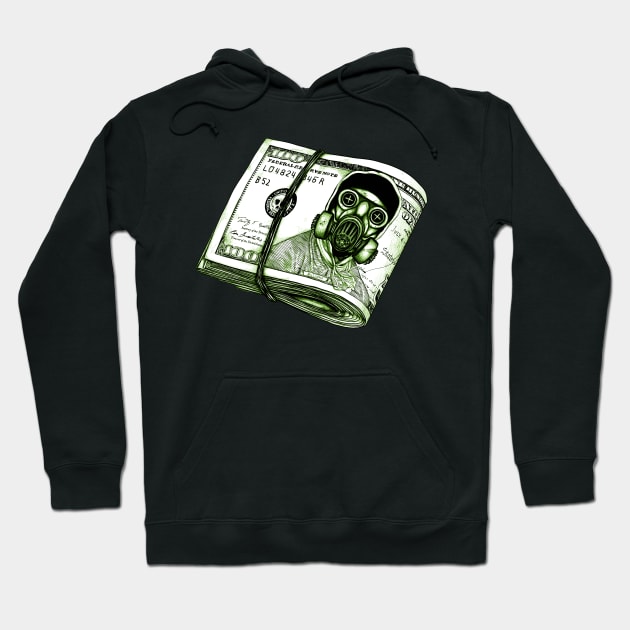 Gas Mask Dollar Hoodie by fakeface